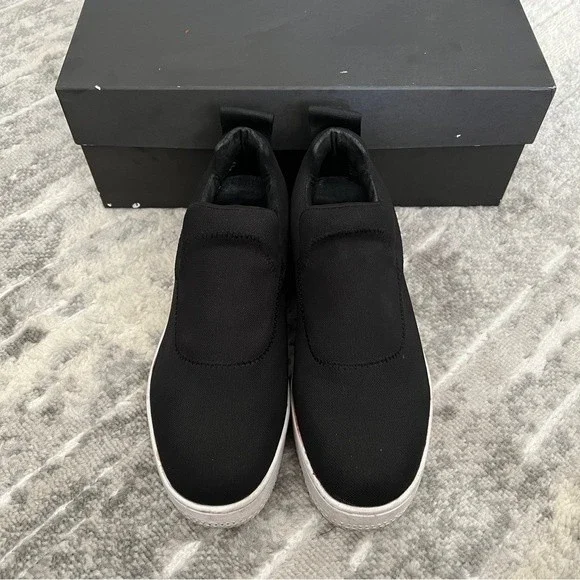 Windsor Smith 50mm Speedy Nylon Mesh Slip On Sneakers in Black - Picture 3 of 12